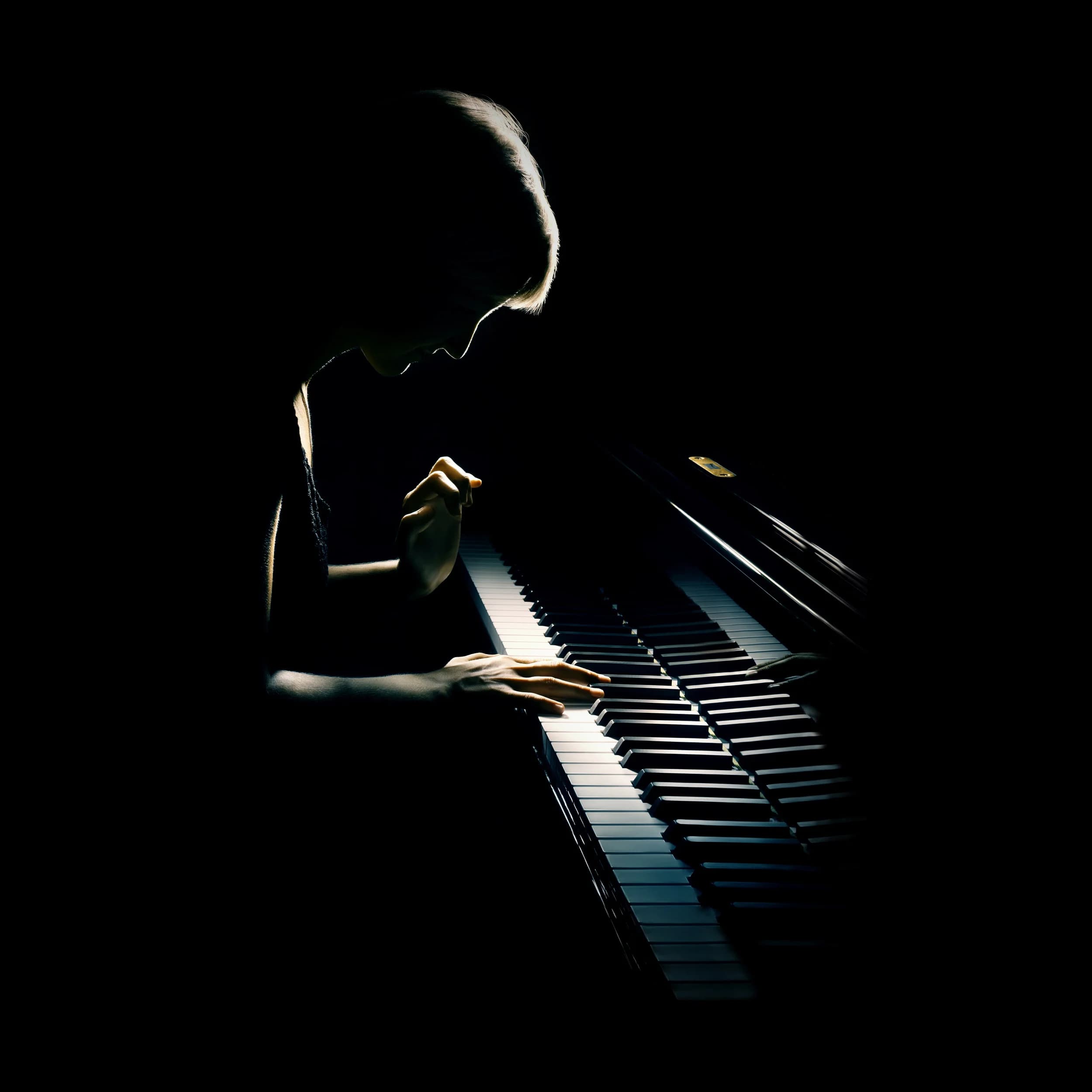 Musician playing piano